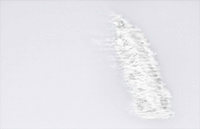 A single cloud aganist a white background,
